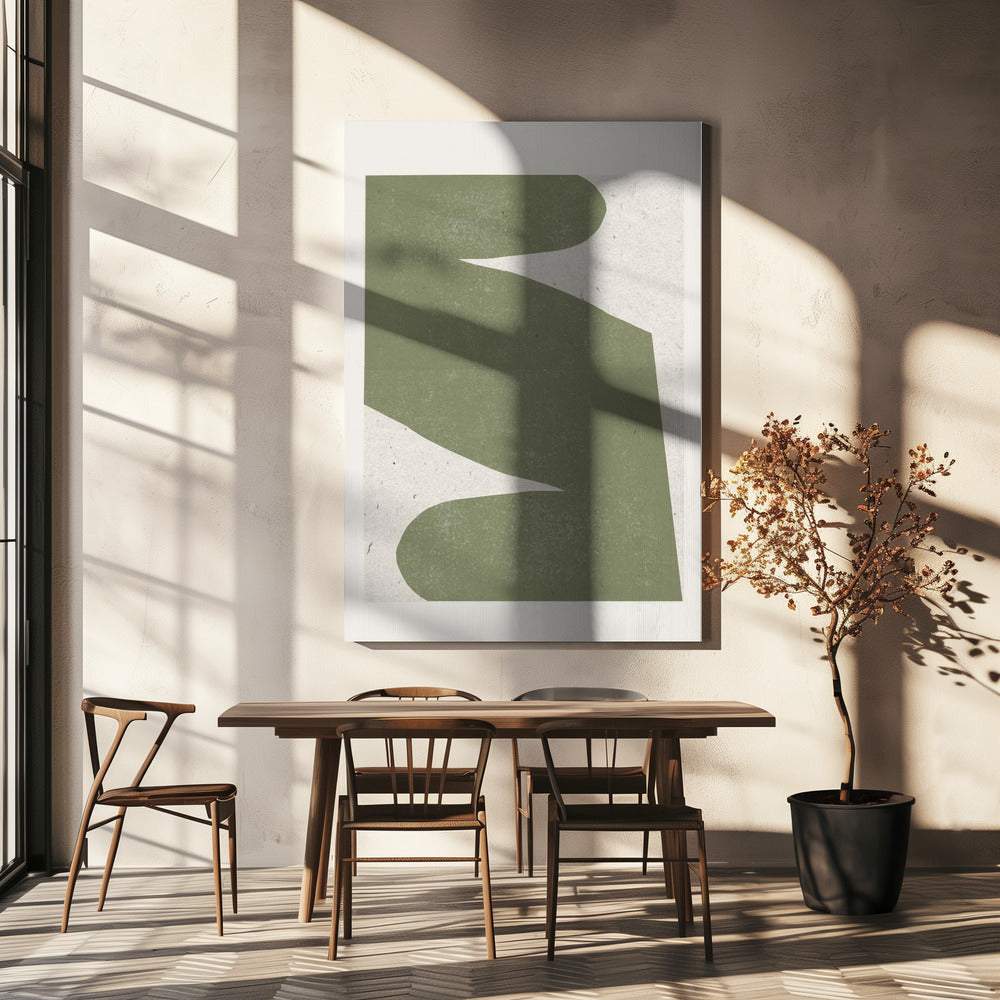 Gentle Green Flow | Canvas