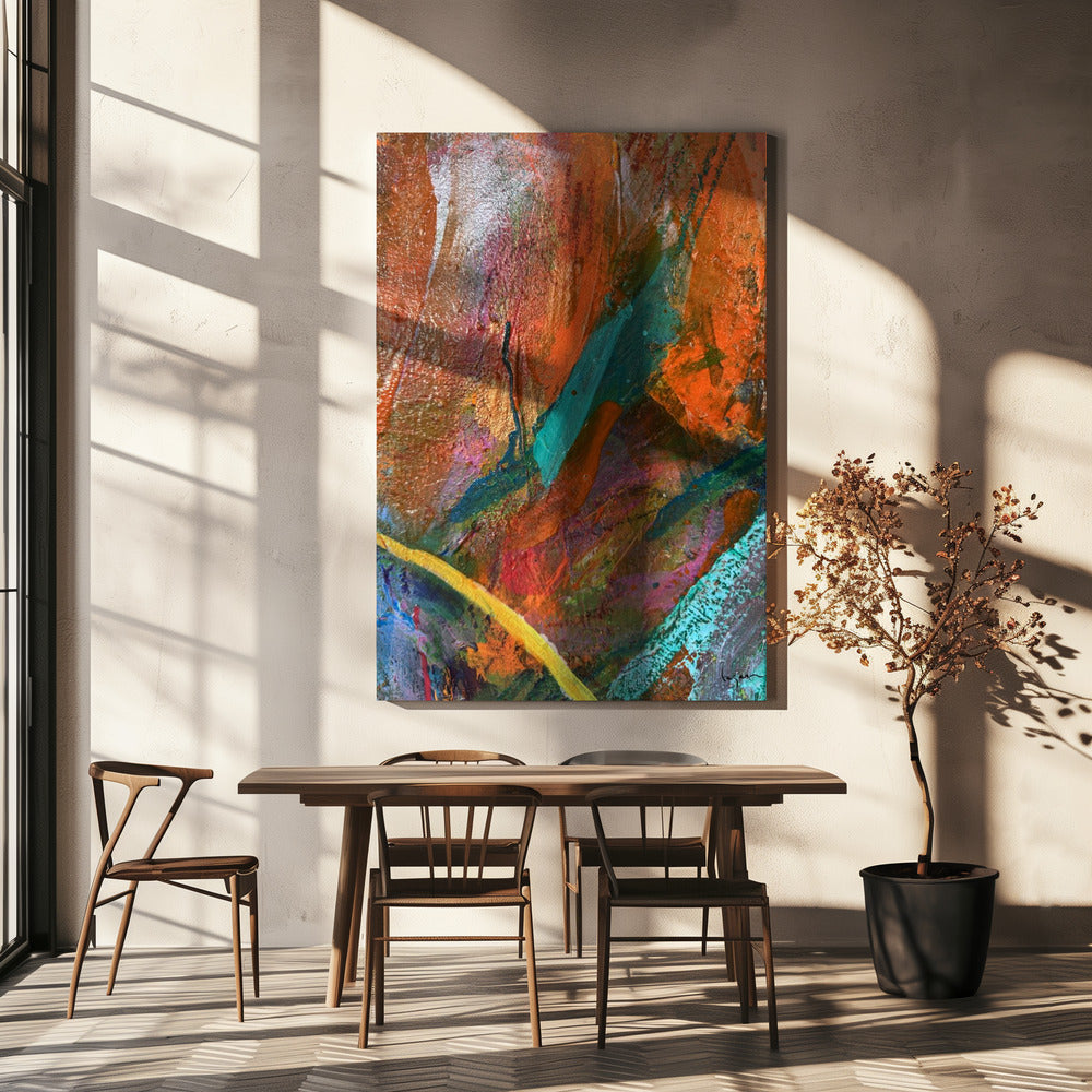 Vibrant expressionist orange | Canvas
