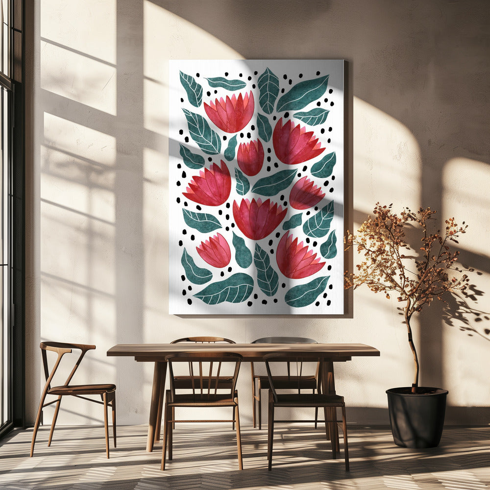 Red flowers II | Canvas