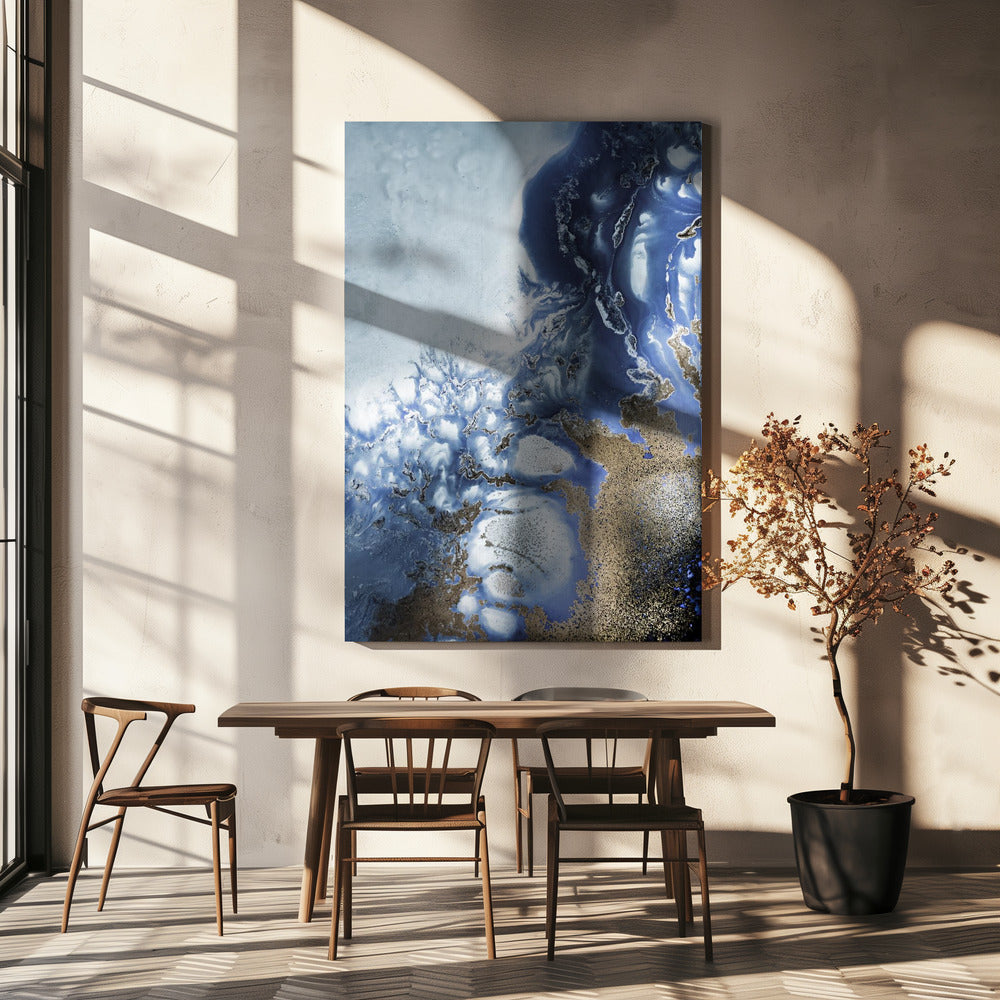 Zen Art 'Ocean Wave Waltz 2' - Watercolor waves | Canvas