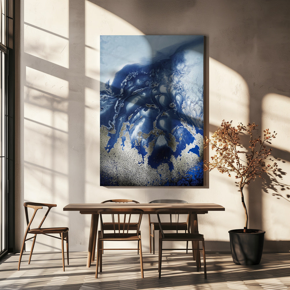 Soothing -" Ocean Wave Waltz 1" - Watercolor waves | Canvas