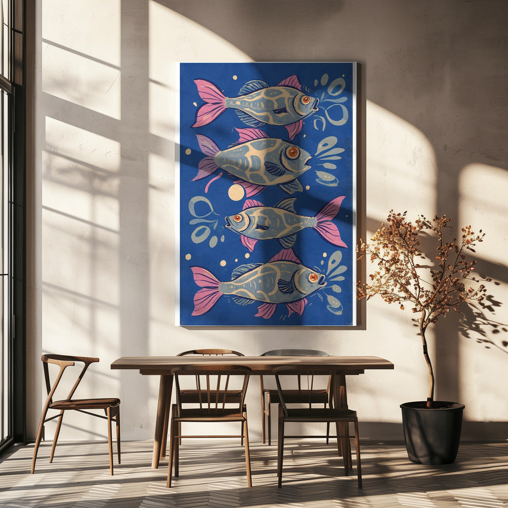 Vibrant Aquatic Dance | Canvas
