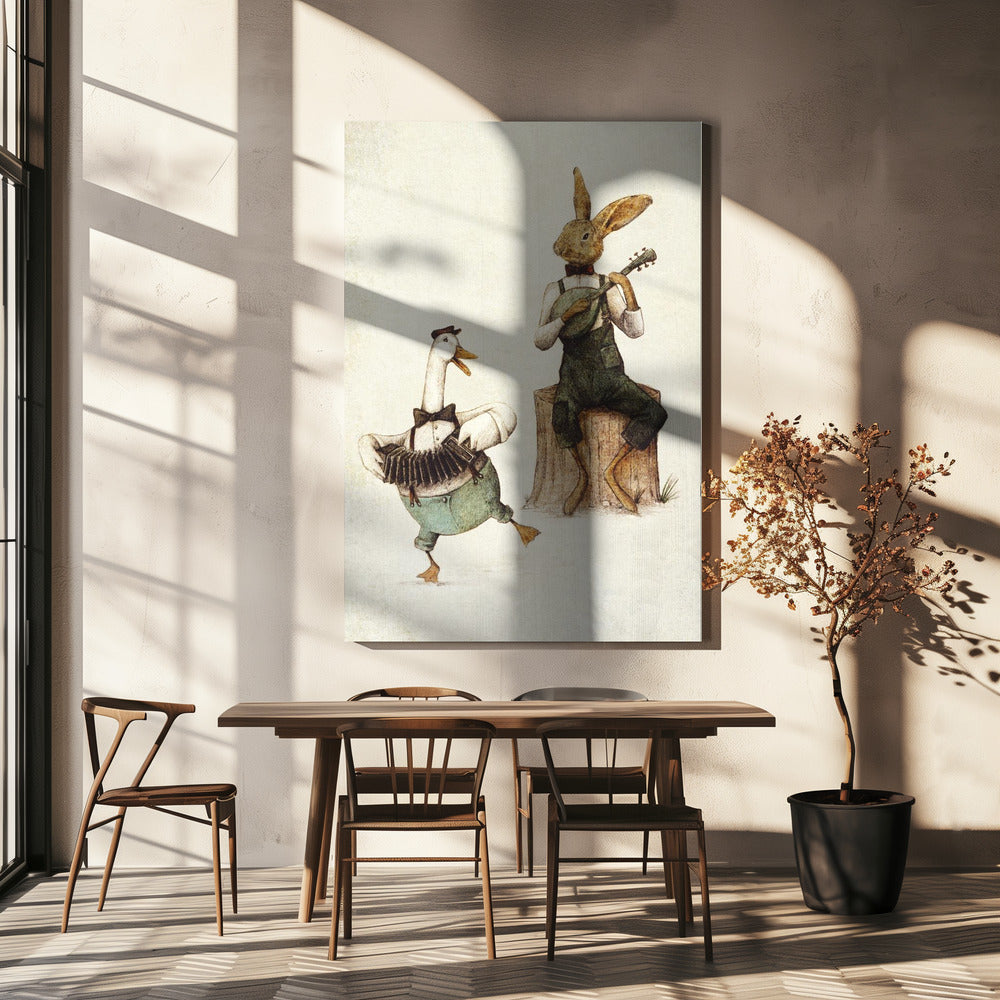 Feathered & Furry Harmony | Canvas