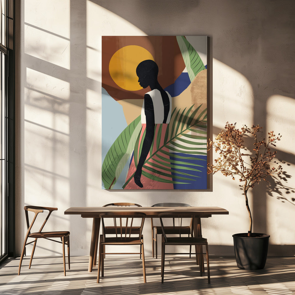 Tropical Girl Shape | Canvas