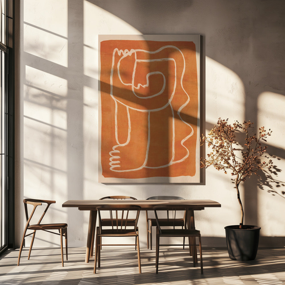 Abstract Line Art Figure | Canvas