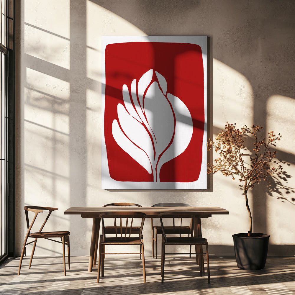 White Blossom Silhouette | Canvas