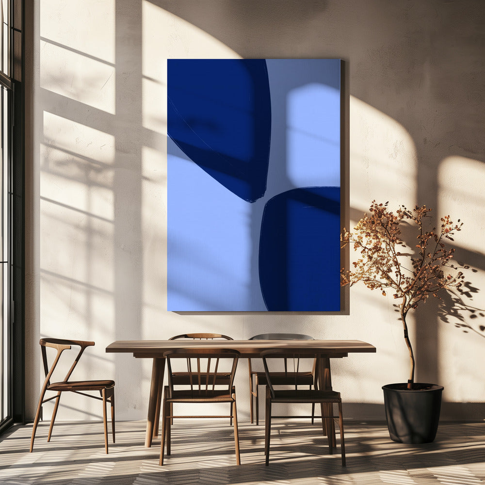 Blue Petal Shapes | Canvas