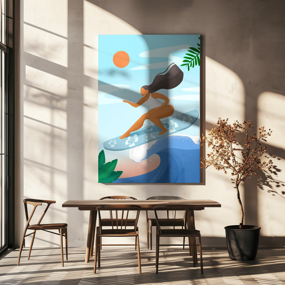 Surfing the Waves | Canvas