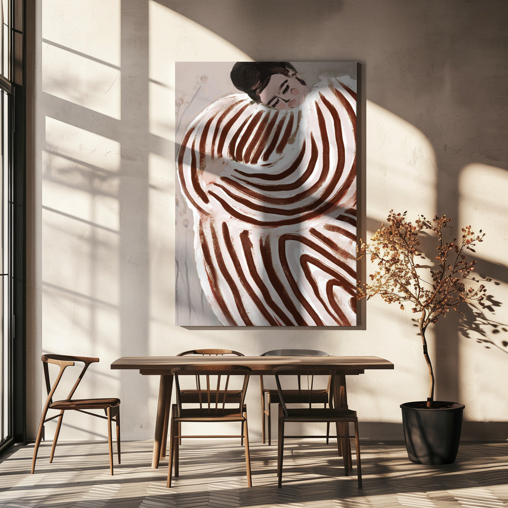 Striped Embrace | Canvas