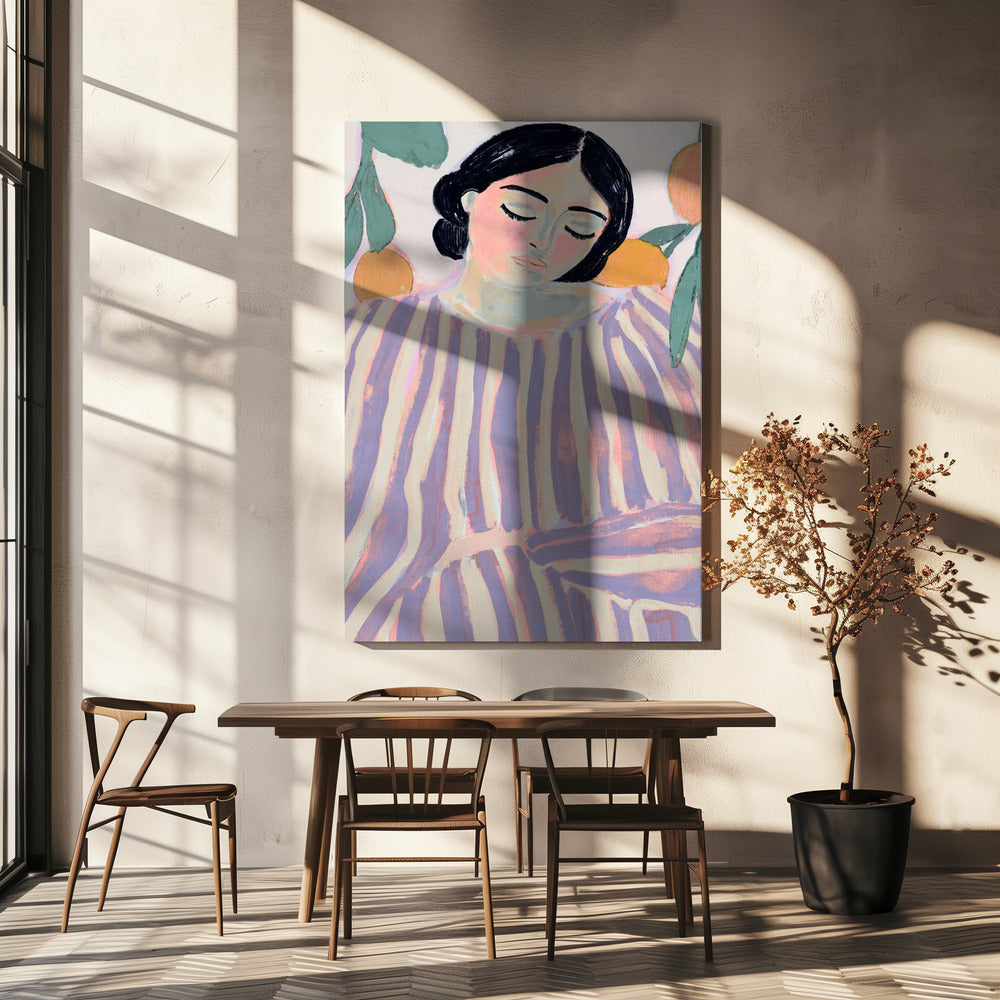 Sleeping in Stripes | Canvas