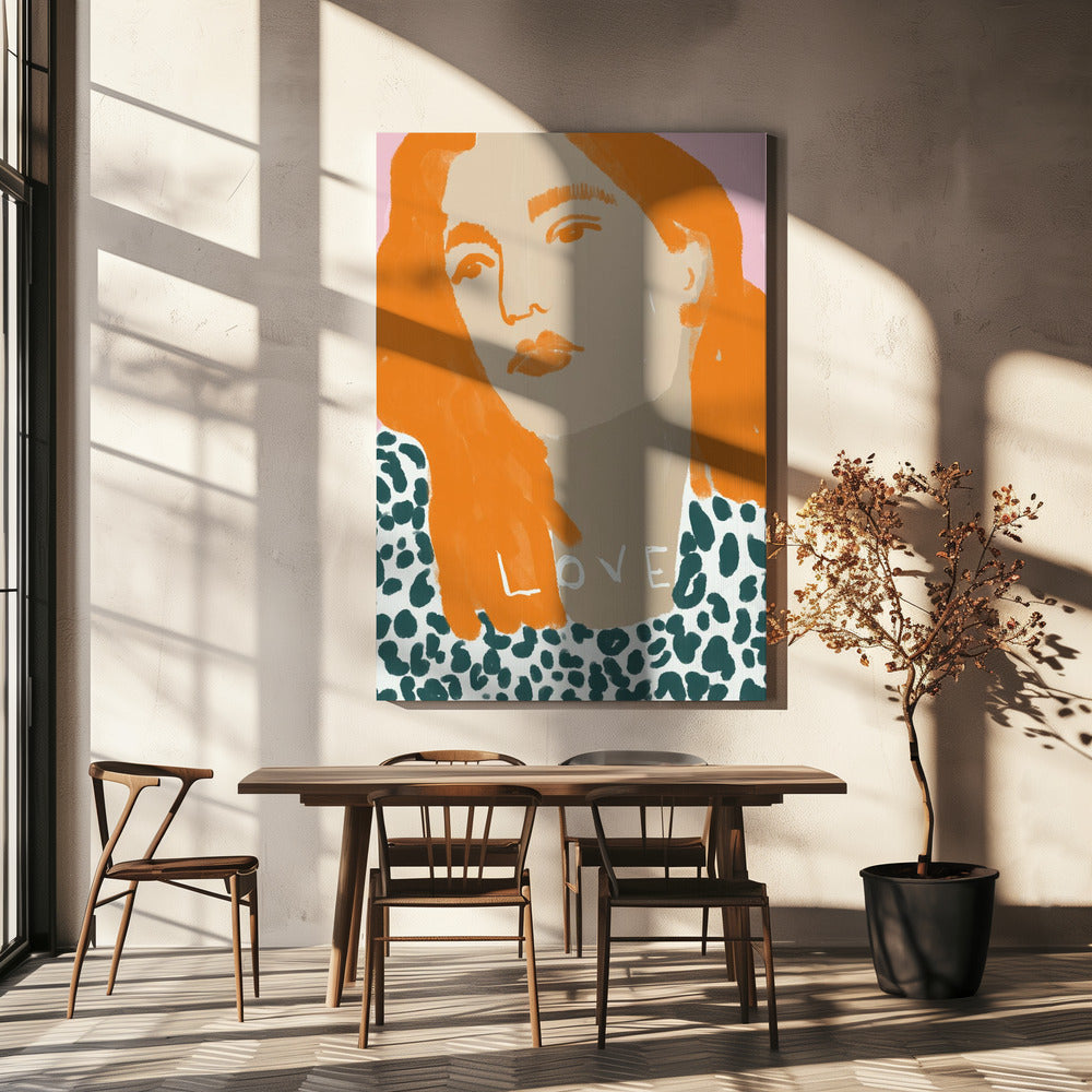 Portrait of a Woman with Orange Hair | Canvas