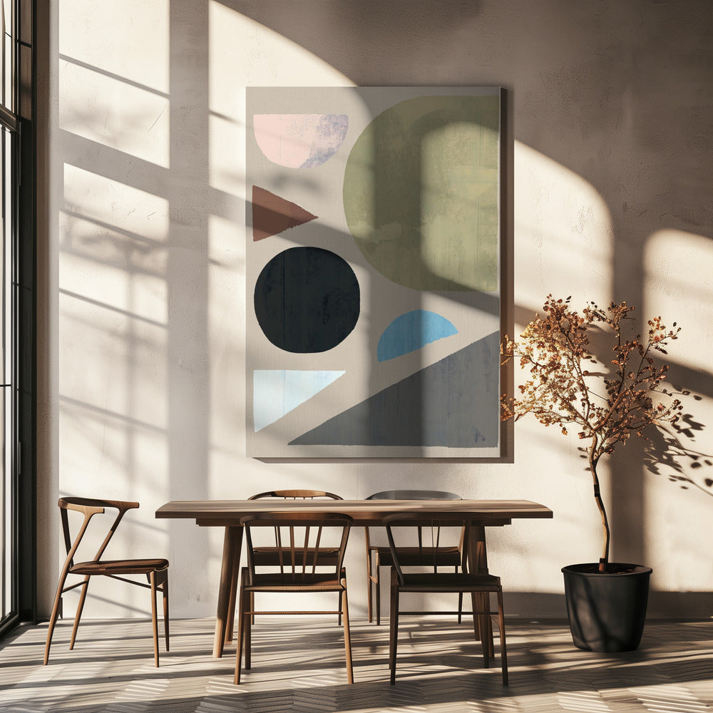 Abstract Shapes in Muted Tones | Canvas