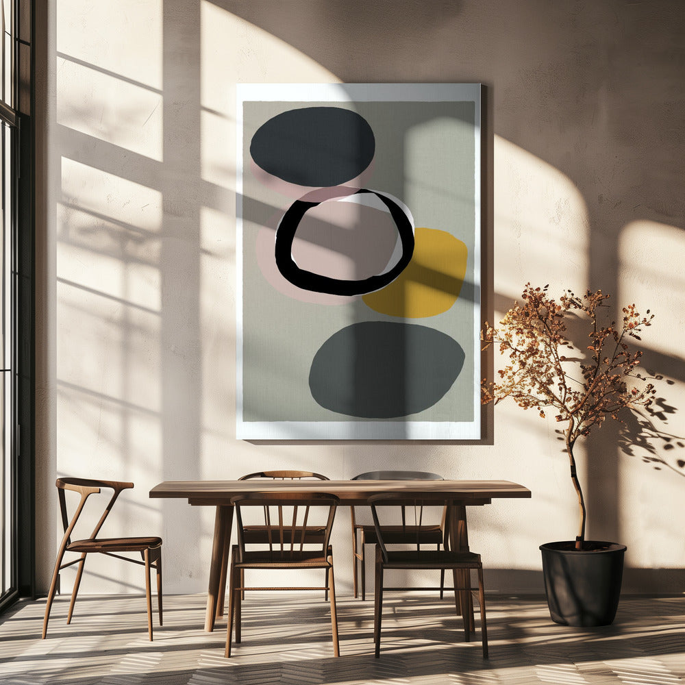 Abstract Circles in Muted Tones | Canvas