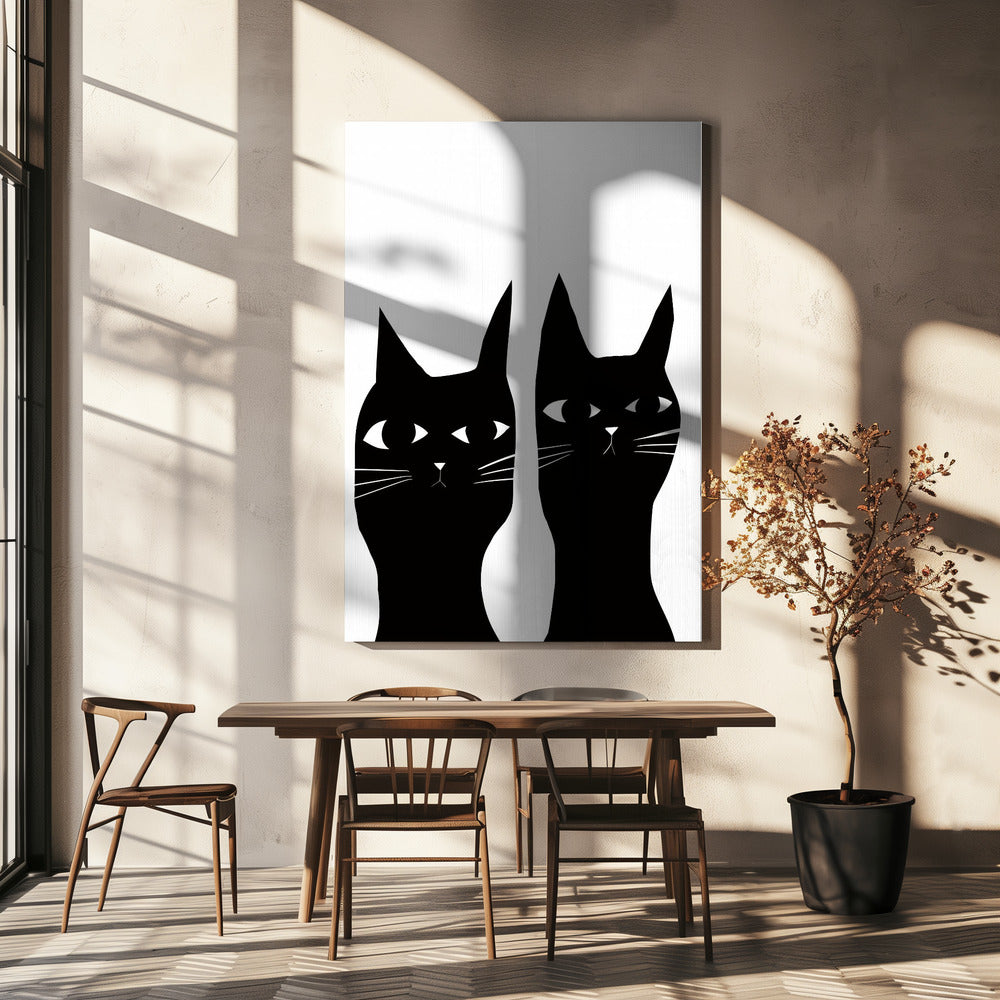 Two black cats | Canvas