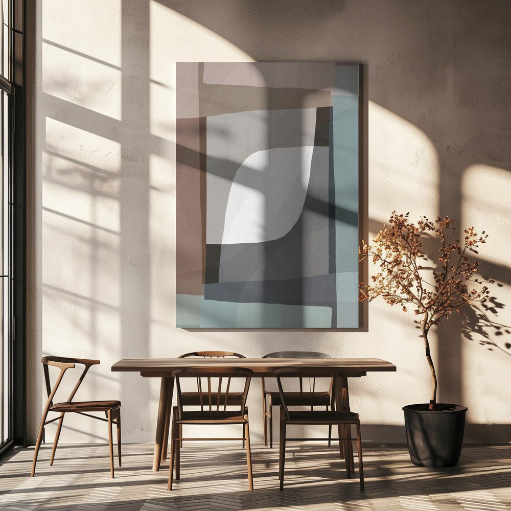Geometric Shapes and Muted Earth Tones | Canvas