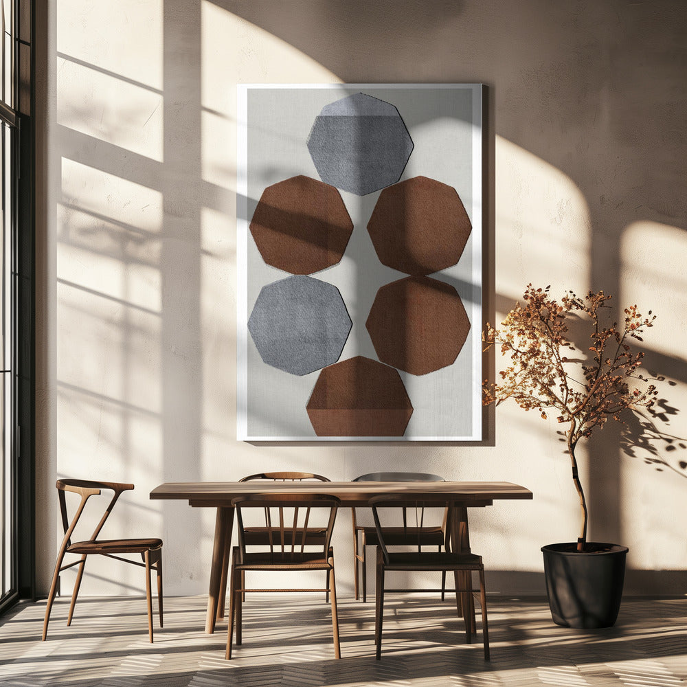 Faceted Earth Shapes | Canvas