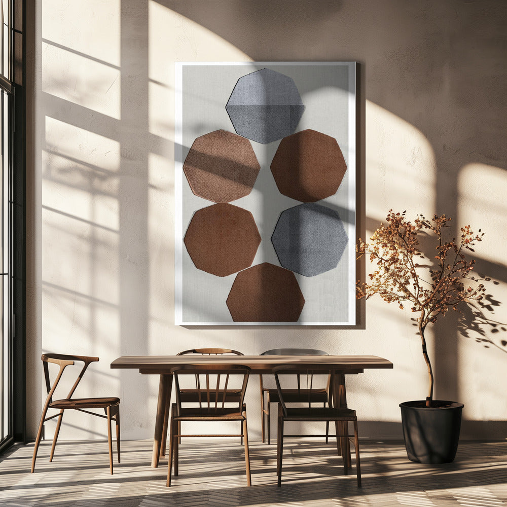 Faceted Earth Shapes | Canvas