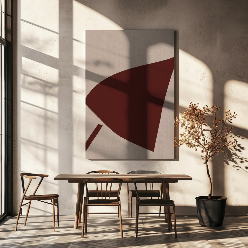 Red Geometric Composition | Canvas
