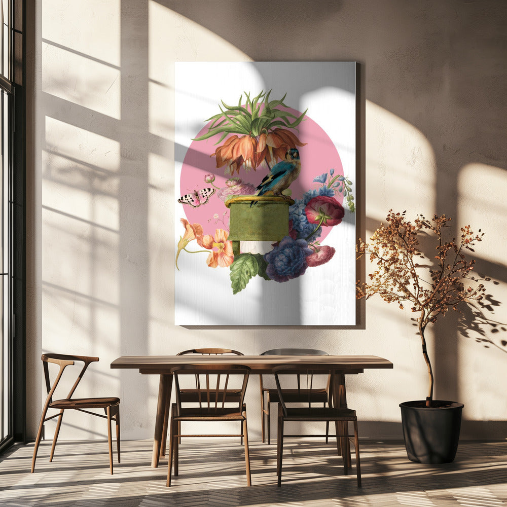 Colorful Bird Perched On A Box | Canvas