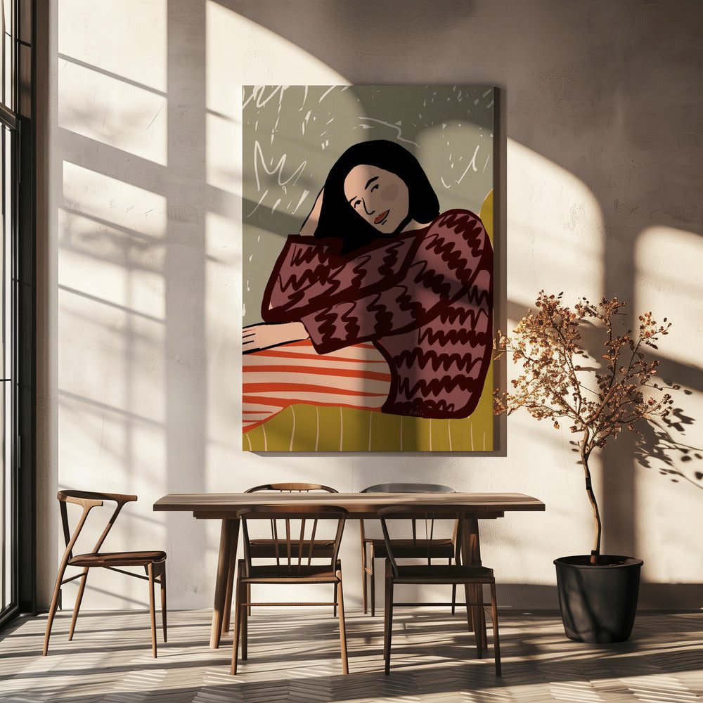 Lady SITTING | Canvas