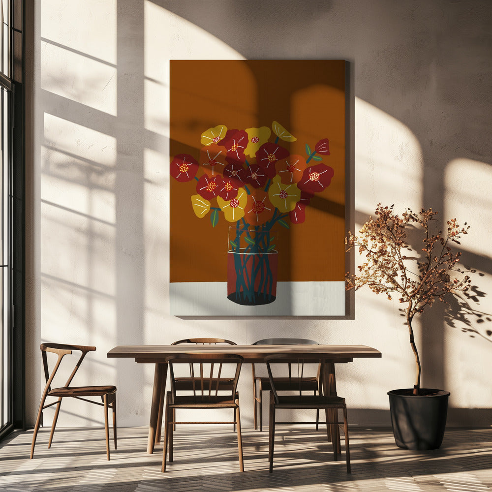 Floral flowers in vase | Canvas