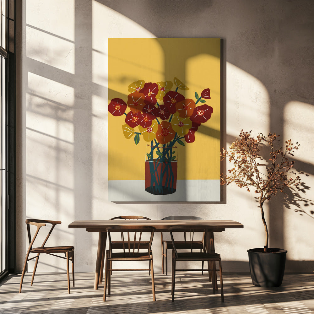 Floral flowers in vase | Canvas