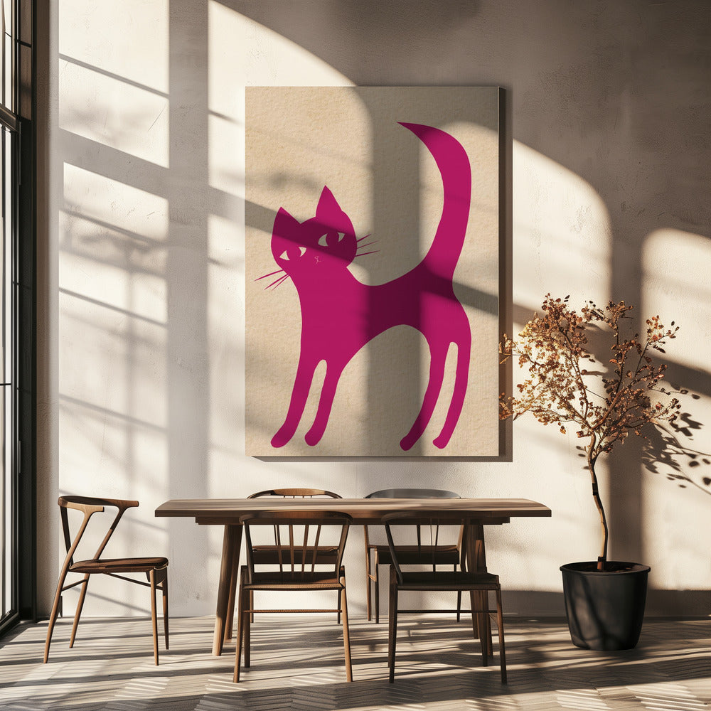 Pink cat | Canvas