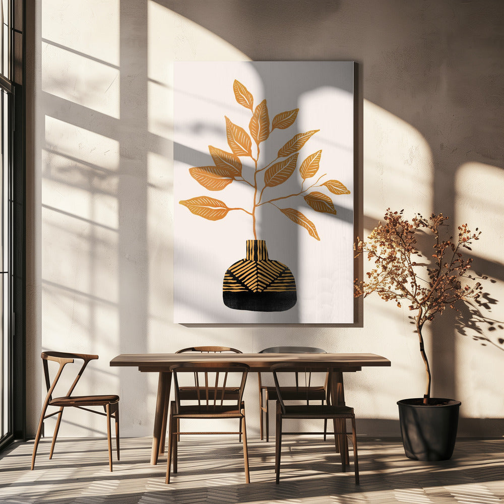 Tribal Vase By Catsanddotz 32 X 40 Inches | Canvas