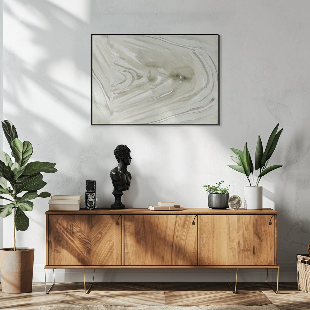 Neutral Sliced Agate 1 | Poster