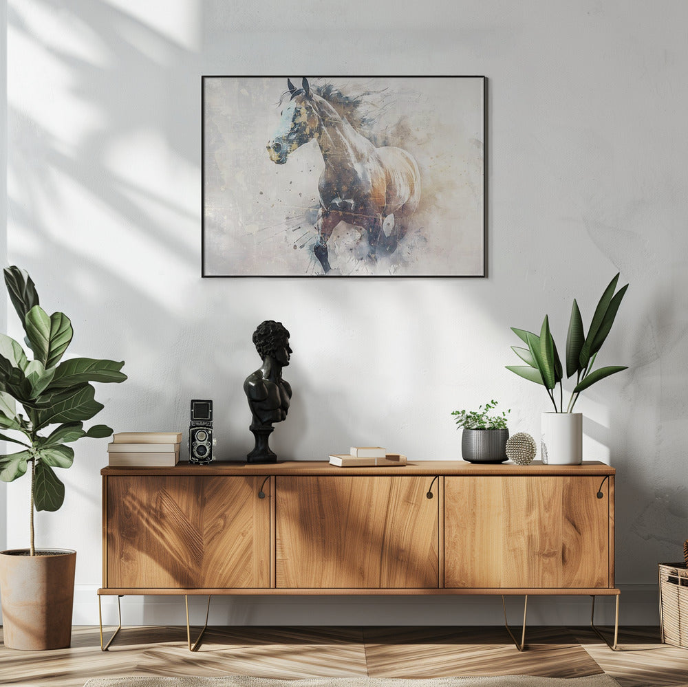 Horse Animal Vintage Art Illustration Wallart 09 | Poster