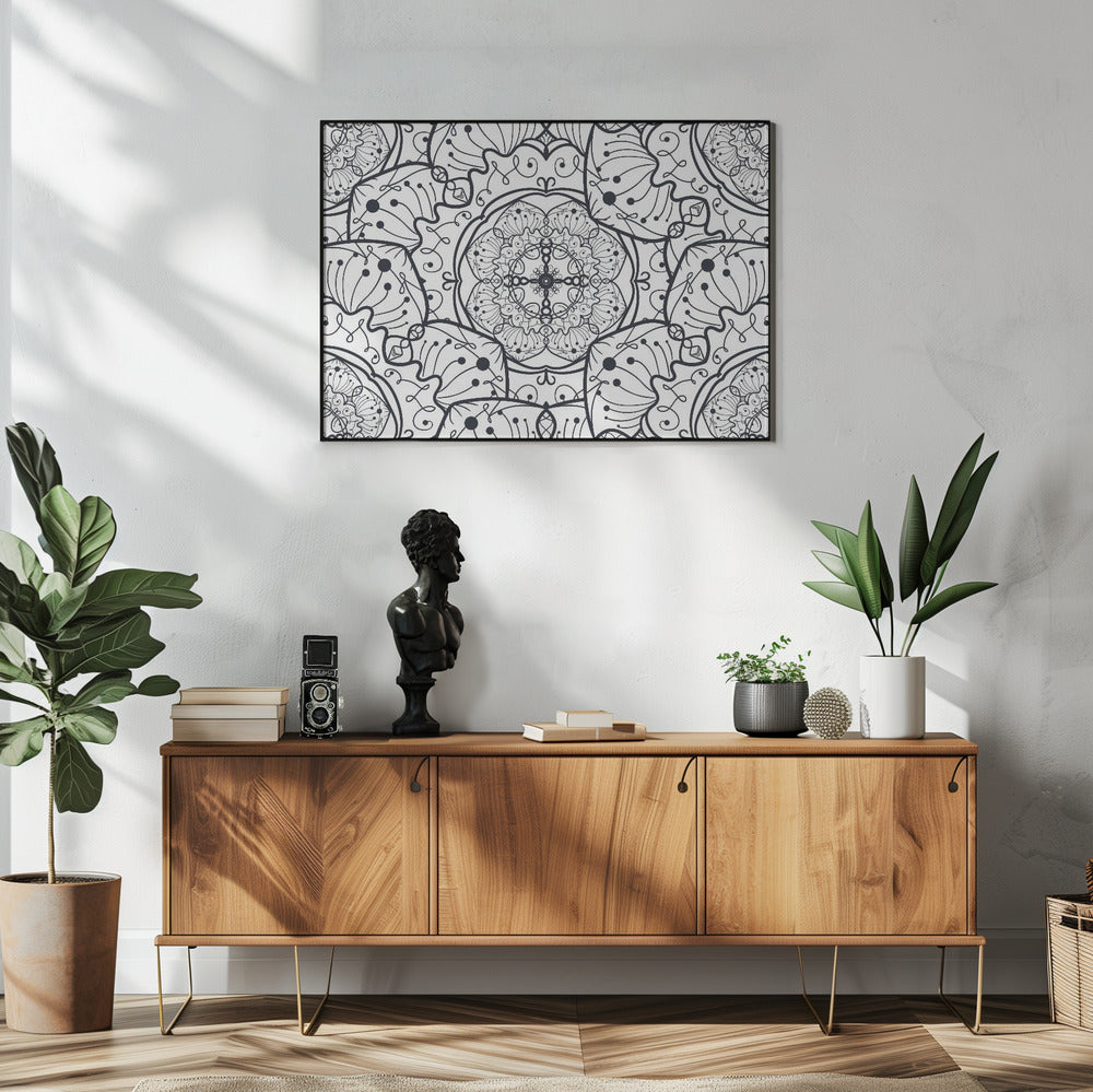 Abstract Mandala Line Art | Poster