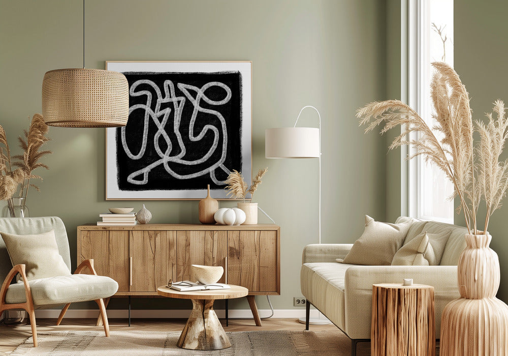 Black Scribble 3 | Canvas