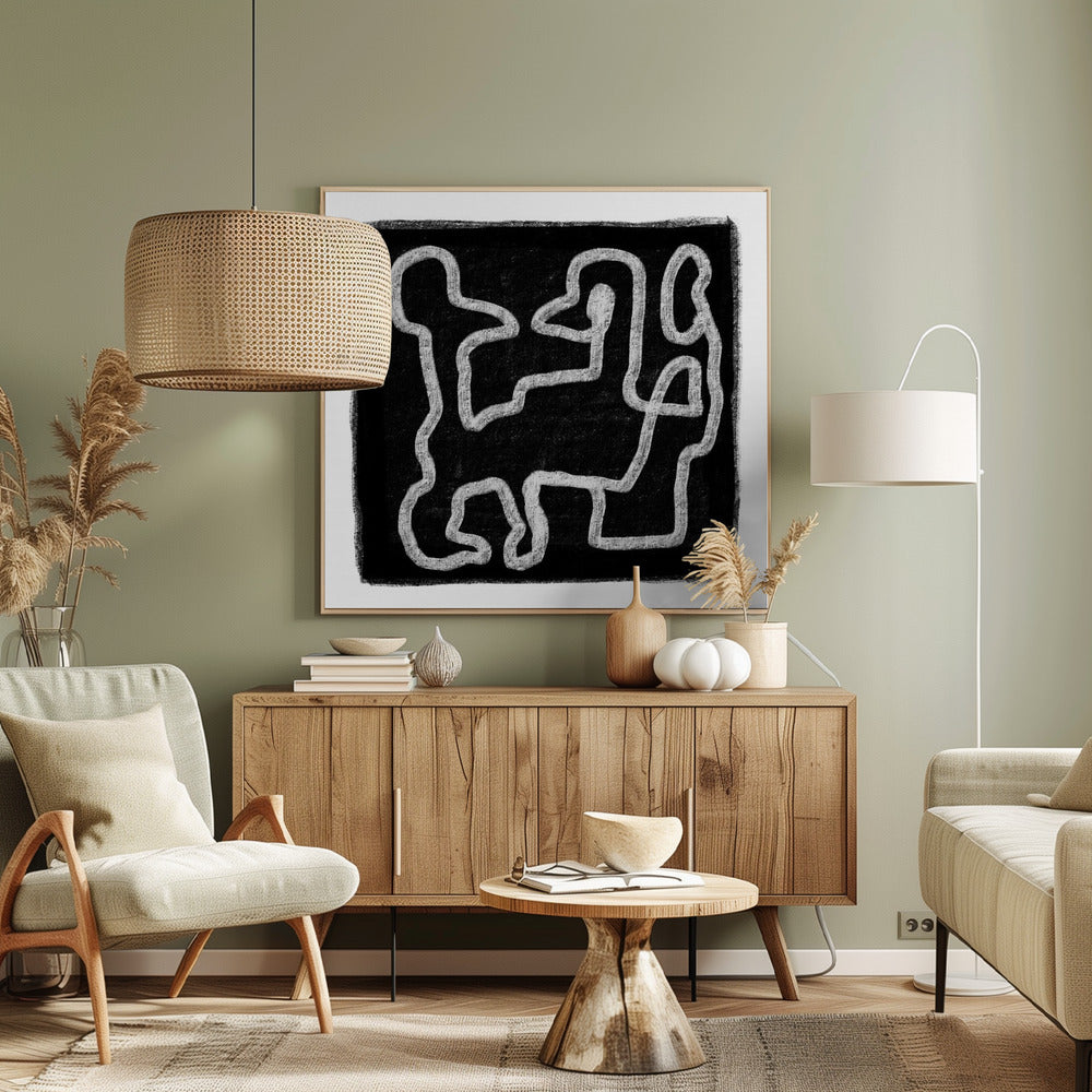 Black Scribble 2 | Canvas