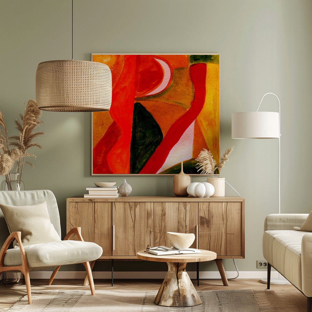 Reds and Golden Abstract | Canvas