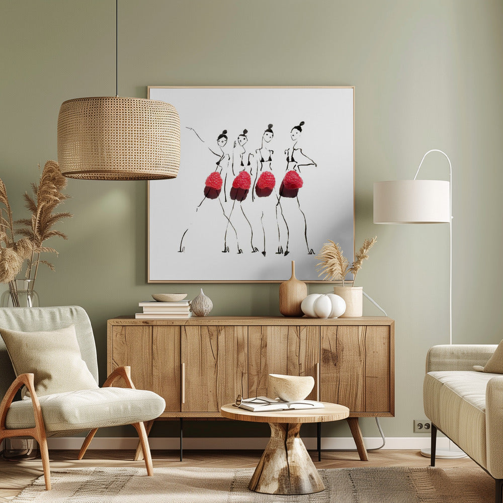 Raspberries On Parade | Canvas