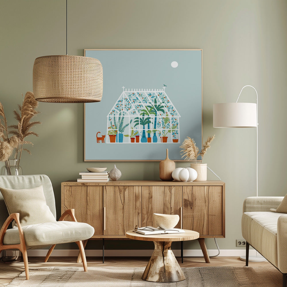 Greenhouse Filled With Diverse Plants | Canvas