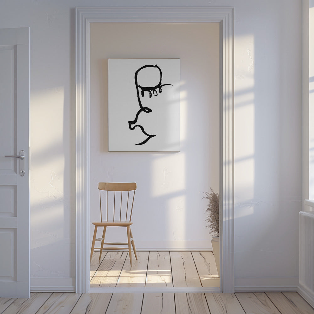 Half Face Black | Canvas