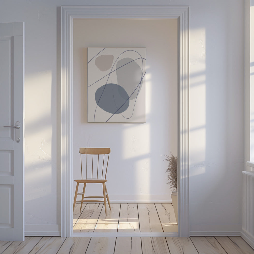 New Shapes Blue No 2 | Canvas