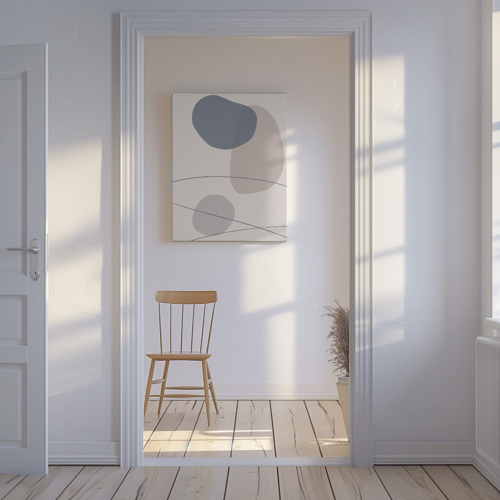 New Shapes Blue No 3 | Canvas