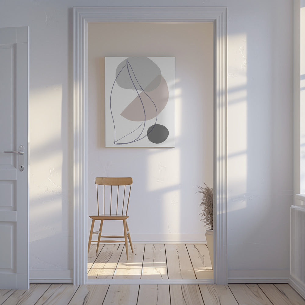 New Shapes Beige 01 | Canvas