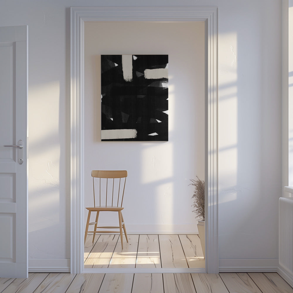 Monochrome Brushstrokes | Canvas