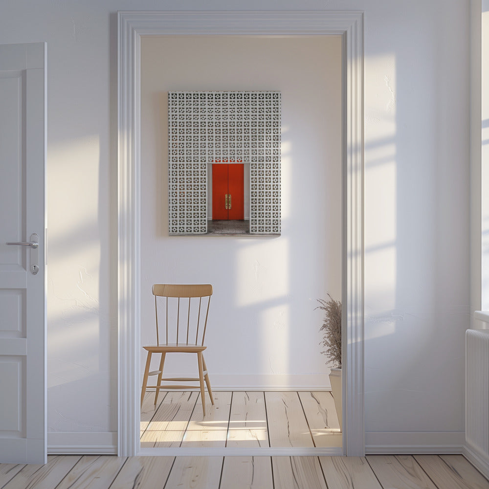 Vibrant Orange Door | Canvas