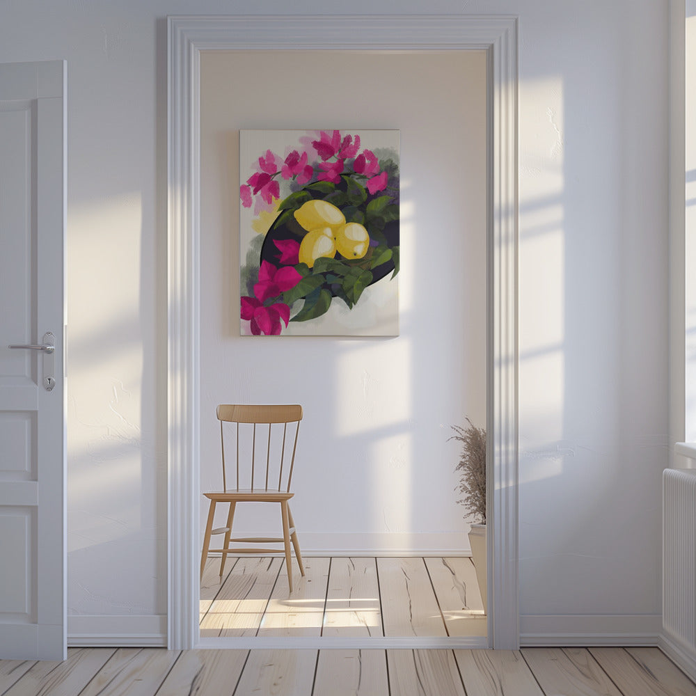 Bougainvillea and lemons | Canvas