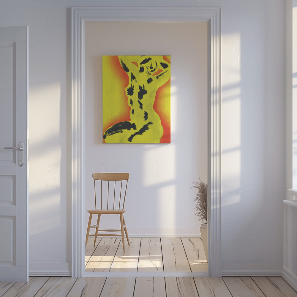 Yellow Skull Nude | Canvas