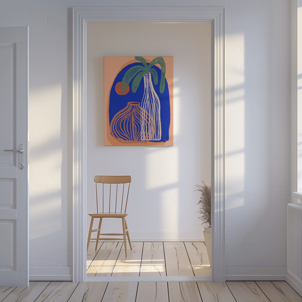 Blue Oasis Vases | Canvas