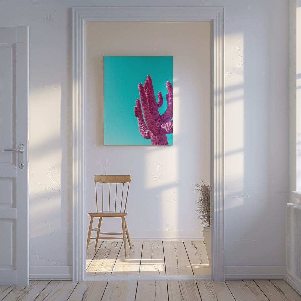 Magenta Pink Saguaro | Canvas