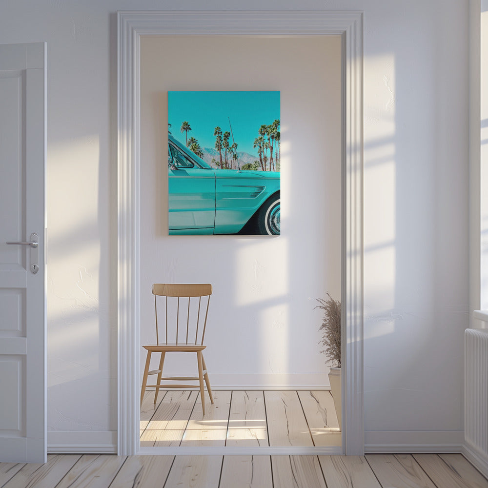 Teal Thunderbird in Palm Springs | Canvas