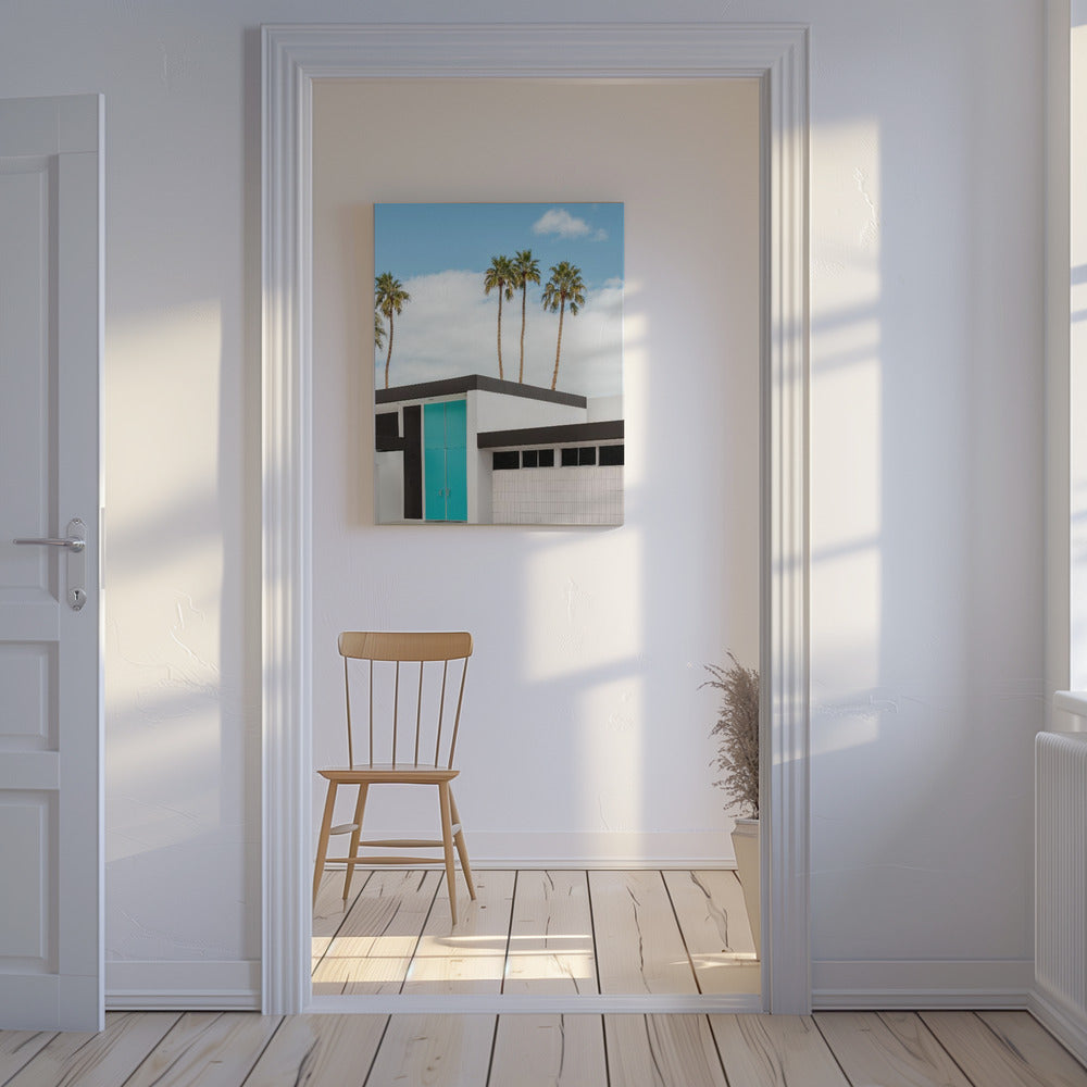 Turquoise Blue Doors on a Modern Home | Canvas