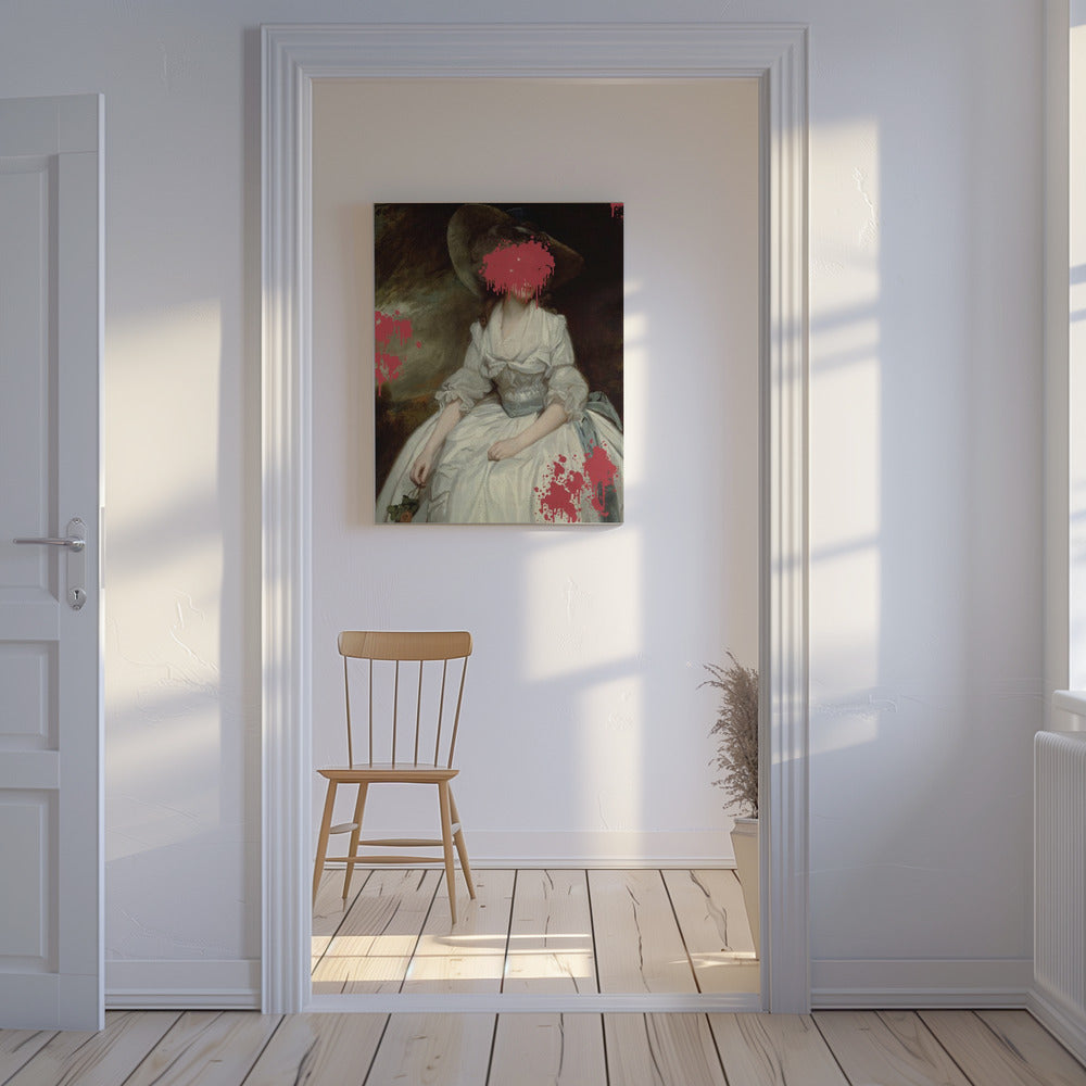 Renaissance Red Splash - Altered Art | Canvas