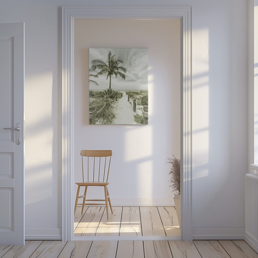 Vintage path to the beach | Canvas